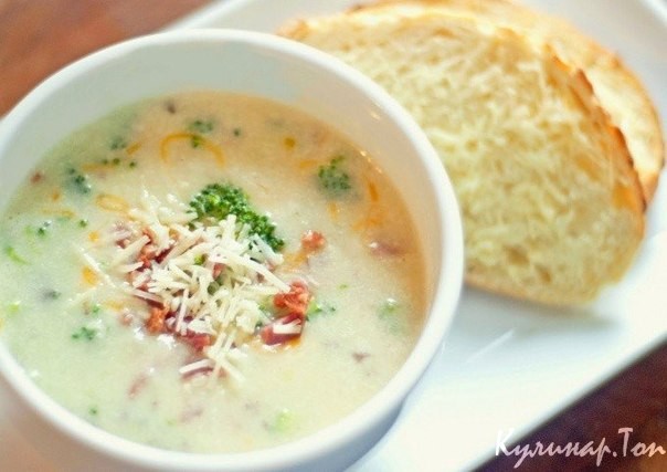 Овощной крем-суп из брокколи с сыром