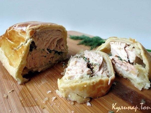 Пирог из семги