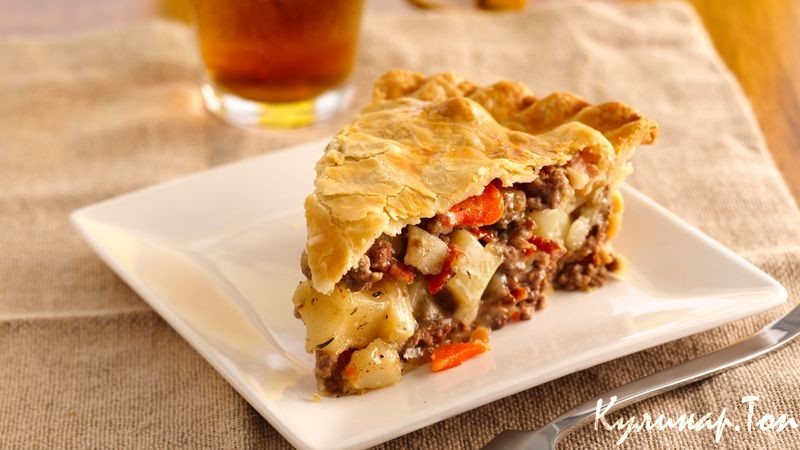 Пирог с картошкой и мясом