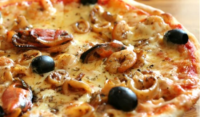Пицца с морепродуктами Пицца с морепродуктами