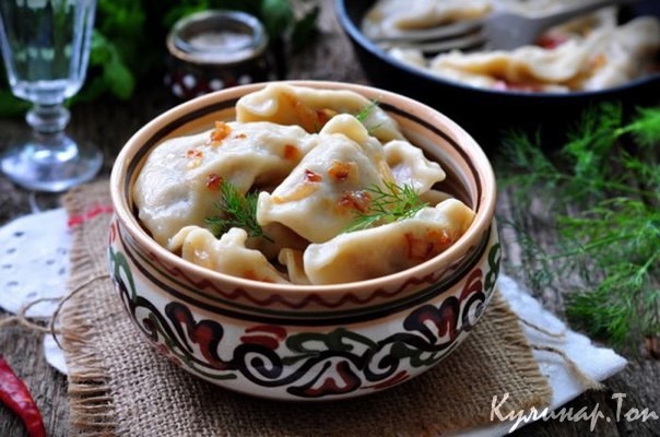 Постные вареники с картошкой и грибами