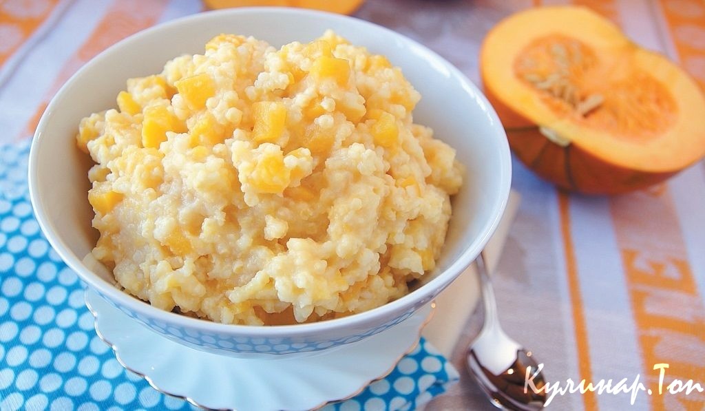 Пшенная каша с тыквой и яблоками