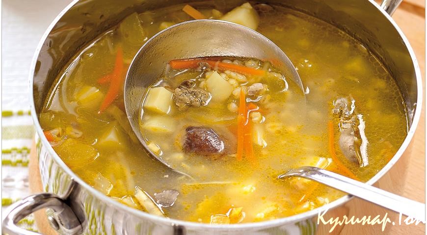 Рассольник с гусиными потрохами