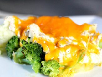 Рыба с брокколи и сыром