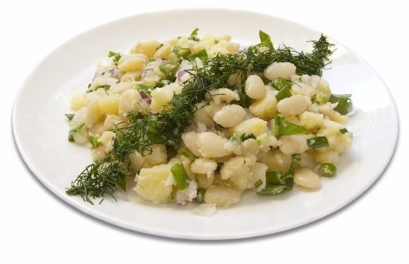 Салат картофельный с фасолью Салат картофельный с фасолью