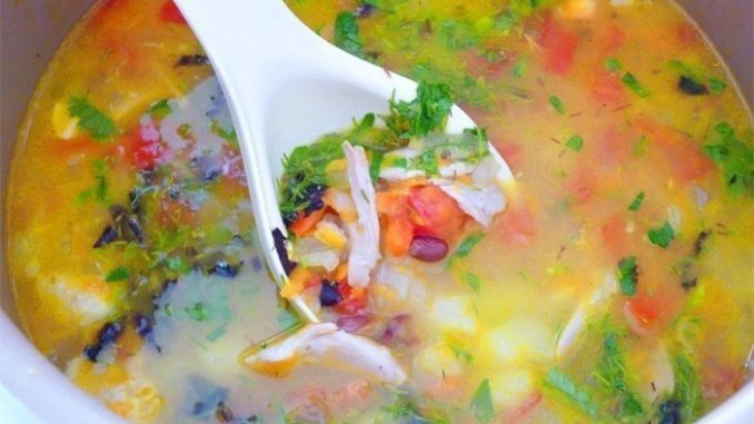 Суп куриный с фасолью в мультиварке Суп куриный с фасолью в мультиварке