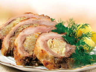 Телятина, фаршированная овощами
