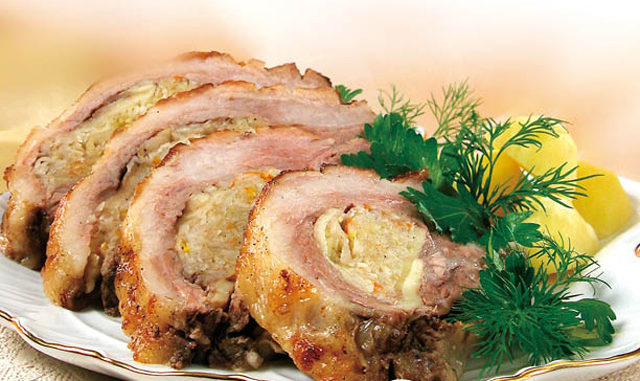 Телятина, фаршированная овощами Телятина, фаршированная овощами