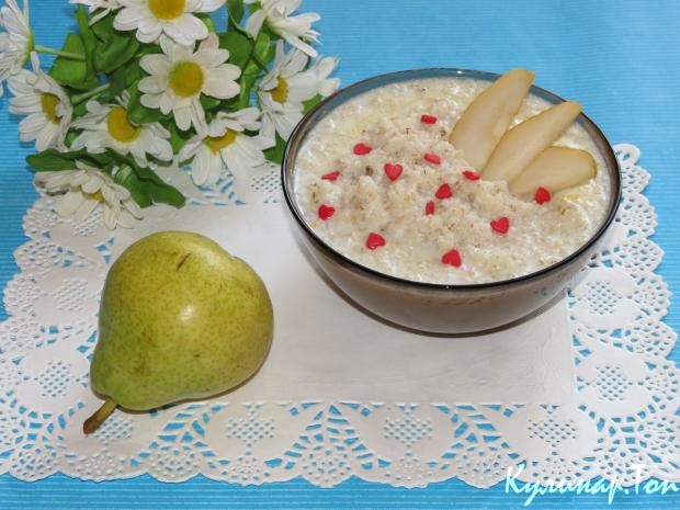 Ячневая каша с грушами