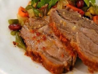 Запеченная в горчице свинина