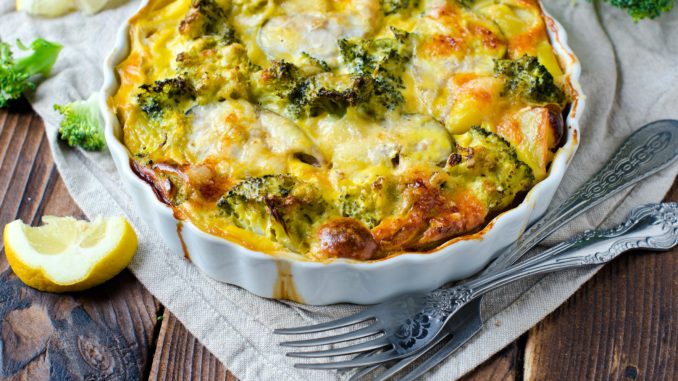 Запеканка из курицы с брокколи Запеканка из курицы с брокколи