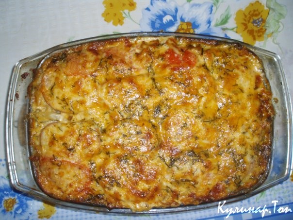 Запеканка из макарон с говядиной
