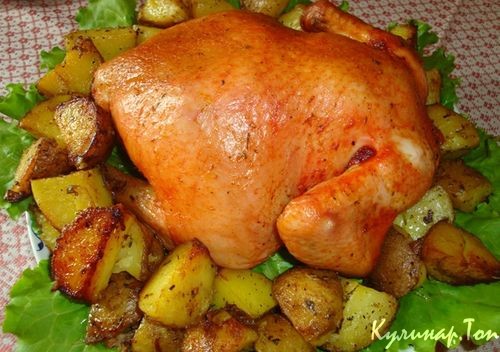 курица с картофелем