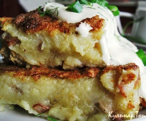 Бабка картофельная с мясом