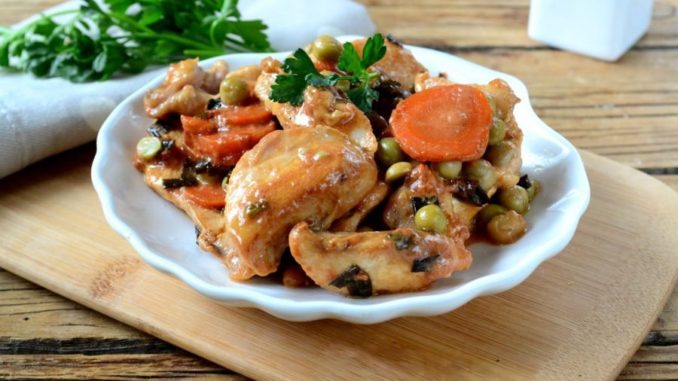 Бефстроганов из куриной грудки Бефстроганов из куриной грудки