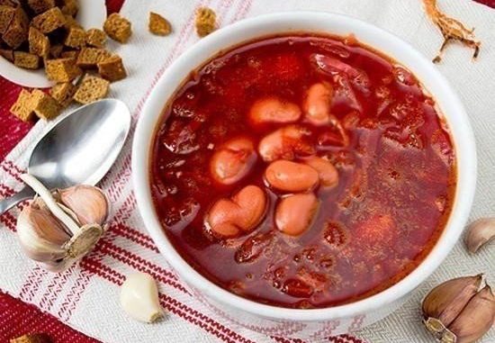 Деревенский борщ с фасолью Деревенский борщ с фасолью