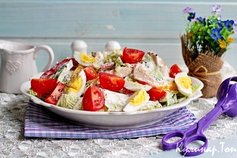 Диетический куриный салатик