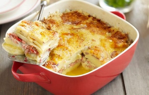Гратен из картофеля с сардинами Гратен из картофеля с сардинами