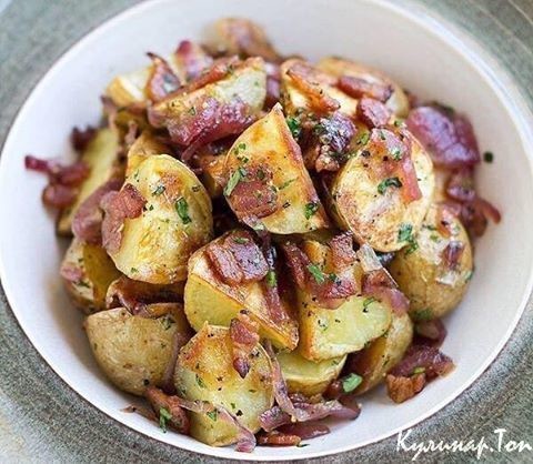Картофельный салат с беконом