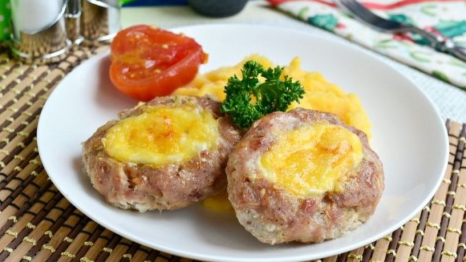 Котлеты из свинины с сыром Котлеты из свинины с сыром в духовке