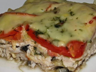 Куриное филе с томатами и баклажанами
