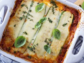 Лазанья с кабачками и шампиньонами