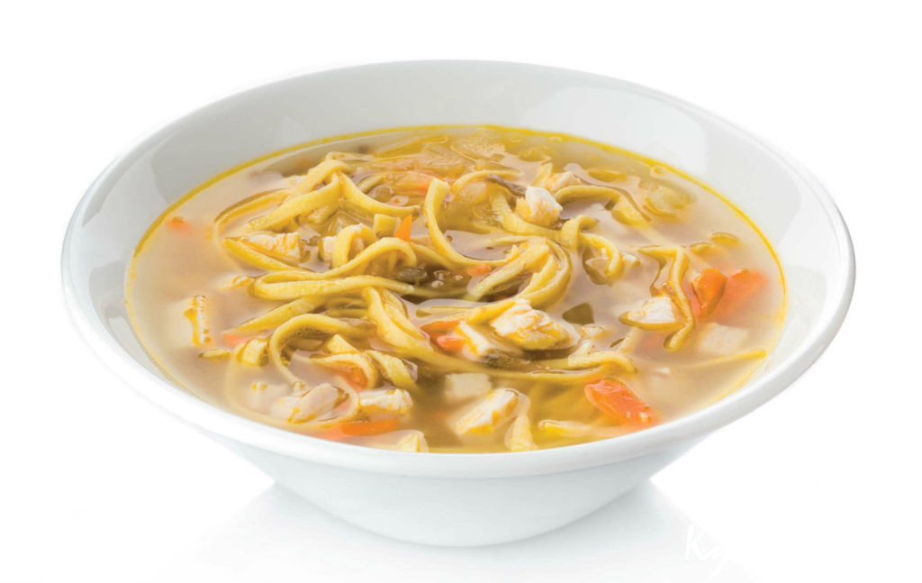 Мясной суп с вермишелью и грибами