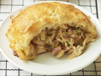 Пирог с индейкой и грибами