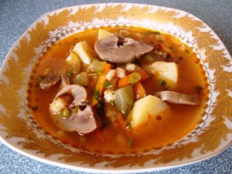 Рассольник с говяжьими почками