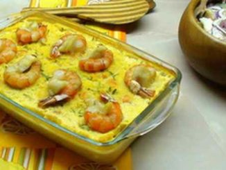 Рыбная запеканка с креветками