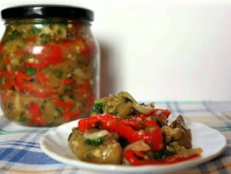 Салат из баклажанов с болгарским перцем