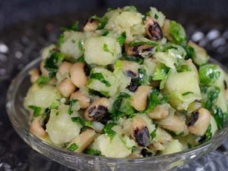 Салат из картофеля и фасоли