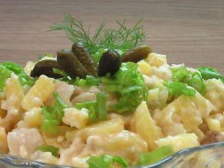 Салат из трески с хреном