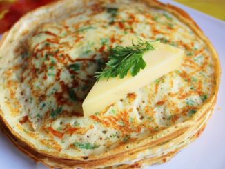 Сырные блины с зеленью
