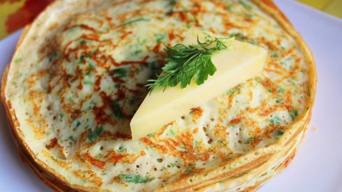 Сырные блины с зеленью Сырные блины с зеленью