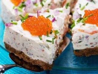 Торт с красной икрой