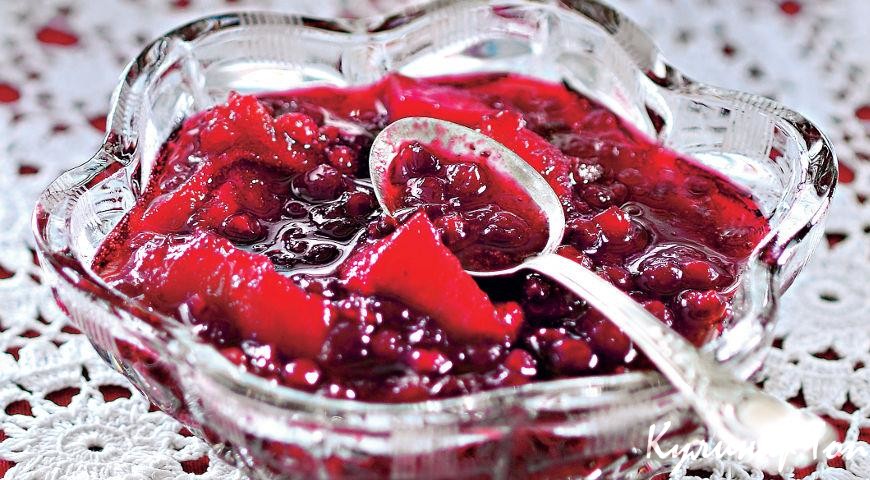 Варенье из брусники с яблоками
