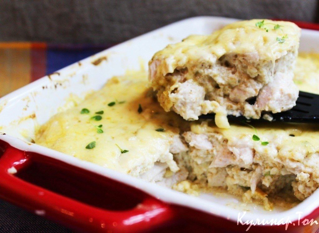 Запеканка с курицей и творогом