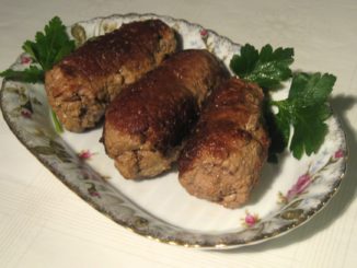 Зразы из говядины с салом