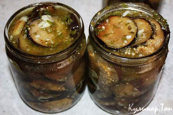 Баклажаны жареные консервированные