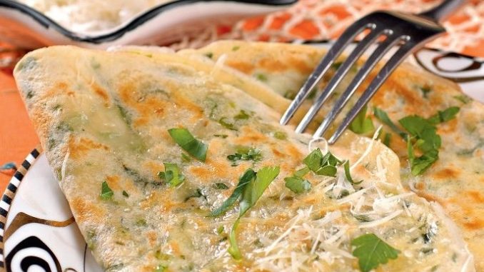 Блинчики с зеленым луком Блинчики с зеленым луком