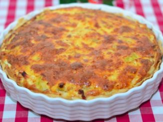 Киш с курицей и кабачком