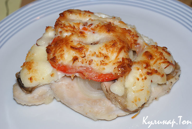 Куриные отбивные с помидорами и болгарским перцем