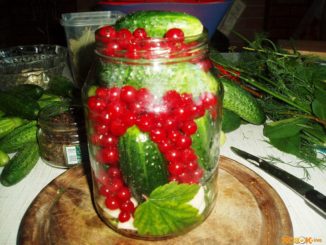 Маринованные огурцы с красной смородиной