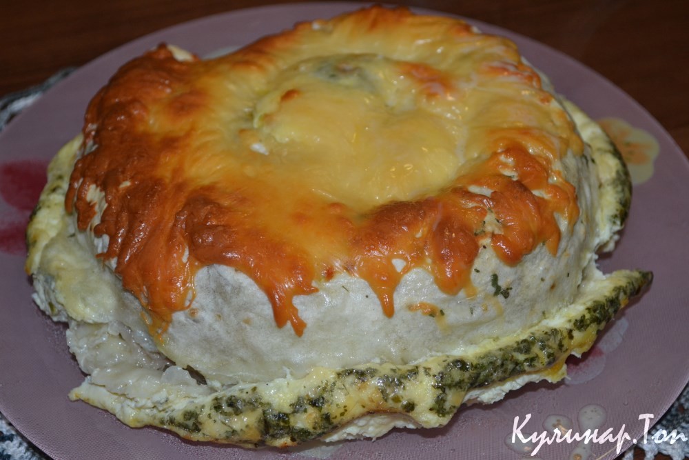 Мясной пирог из лаваша