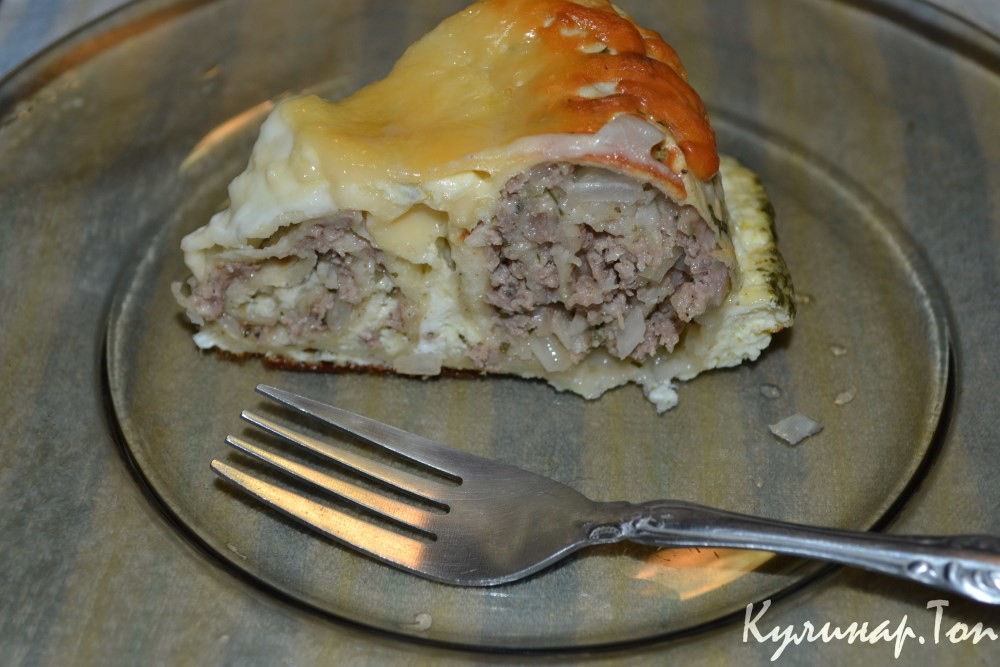 Мясной пирог из лаваша