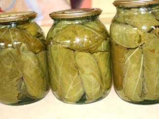 Огурцы, консервированные в виноградных листьях