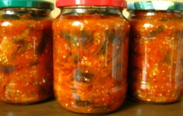 Острая закуска из баклажанов Острая закуска из баклажанов