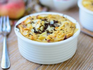 Овсяная запеканка с медом и бананами