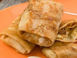 Пшеничные блины с рыбной начинкой